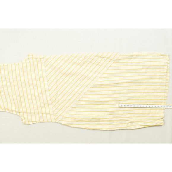 NEW Chico's Yellow Sunny Stripe Maxi Dress Size 2 US 12 Textured Linen - Picture 5 of 8